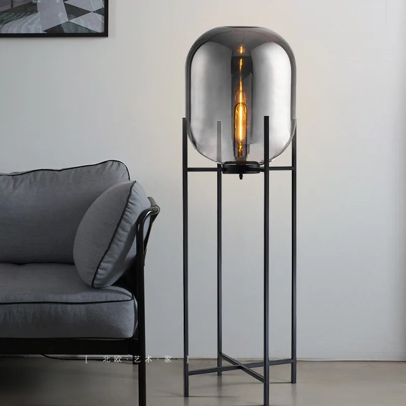 Modern Minimalist Glass Floor Lamp — Hotel & Showroom — view 4