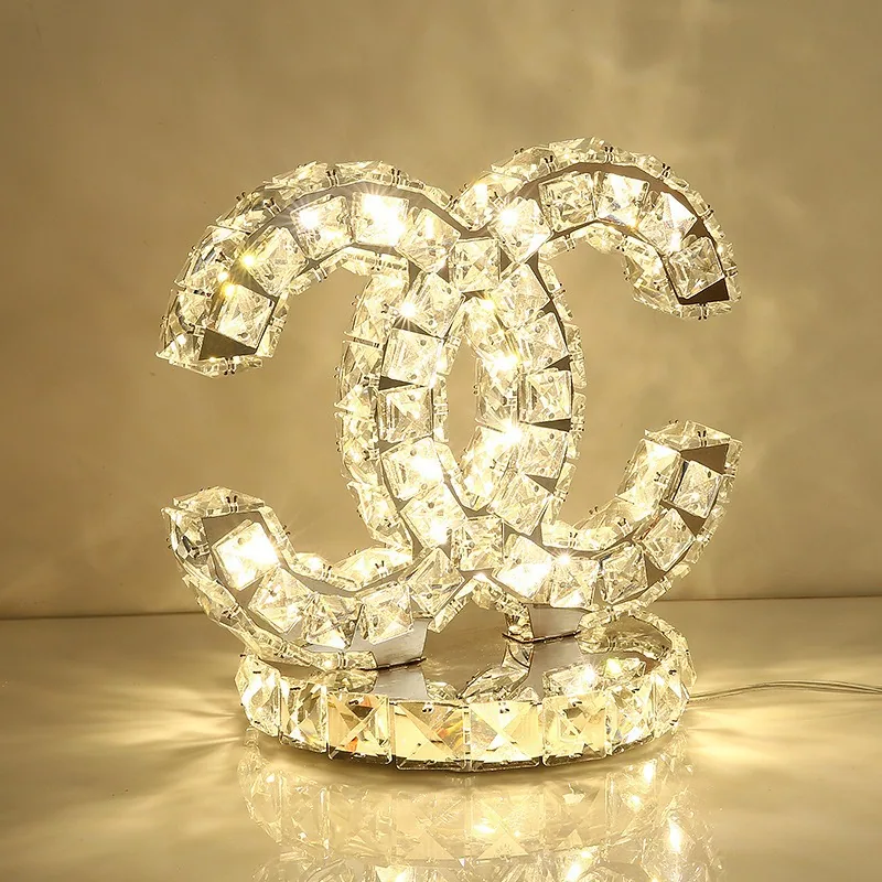 LED Crystal Table Lamp — Hotel, Bedroom & Bedside — view 3