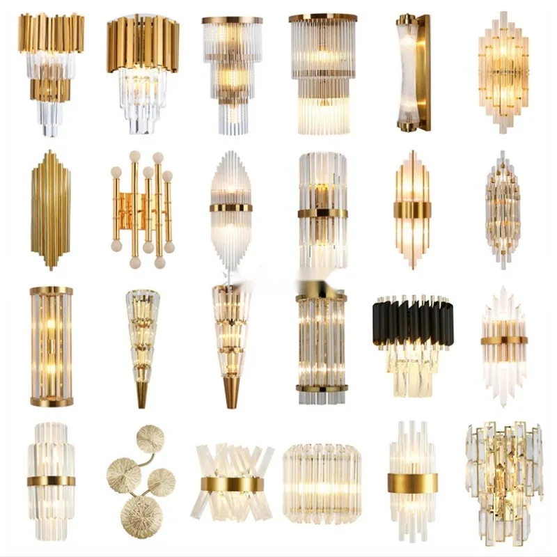 European Crystal Wall Lamp — Living Room, Bedroom & Bedside — view 10