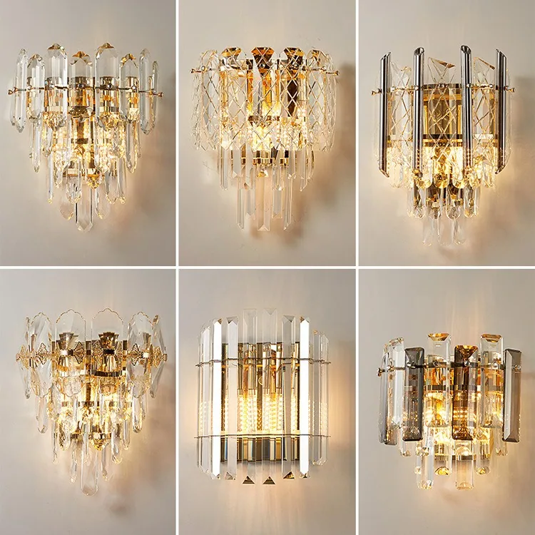 Modern Crystal Wall Lamp — Living Room, Bedroom & Bedside — view 1