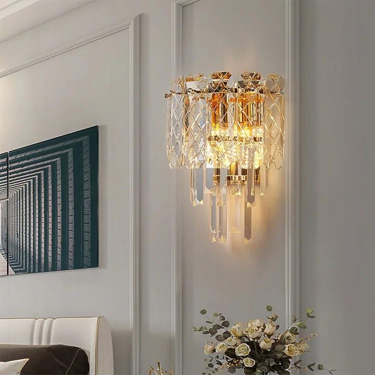 Modern Crystal Wall Lamp — Living Room, Bedroom & Bedside — view 2