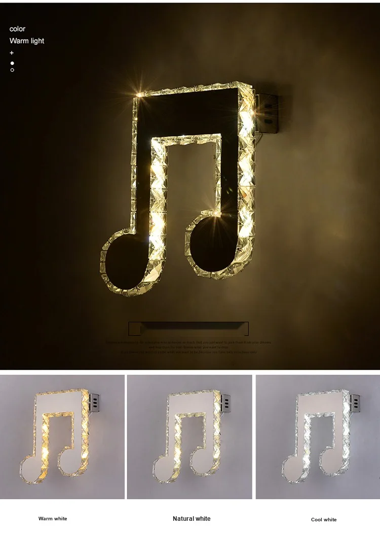 Modern Crystal Wall Lamp — Living Room, Bedroom & Bedside — view 2