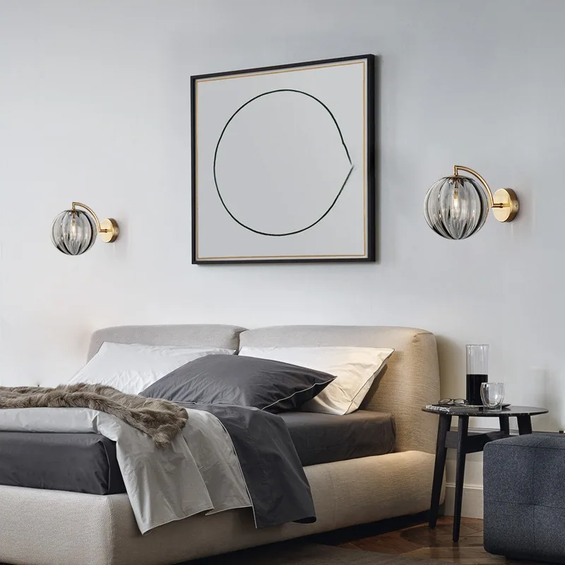 Minimalist Glass Wall Lamp — Stairwell, Hotel & Bedroom — view 2