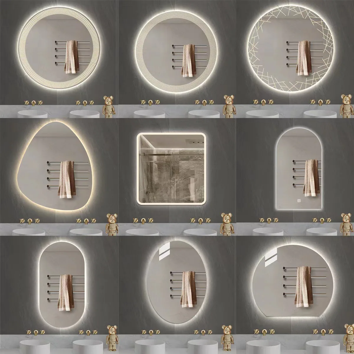 LED Wall-Mounted Illuminated Mirror Light — Hotel, Bathroom & Contract — view 1