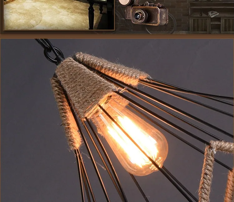 Industrial Chandelier — Dining Room & Café — view 11