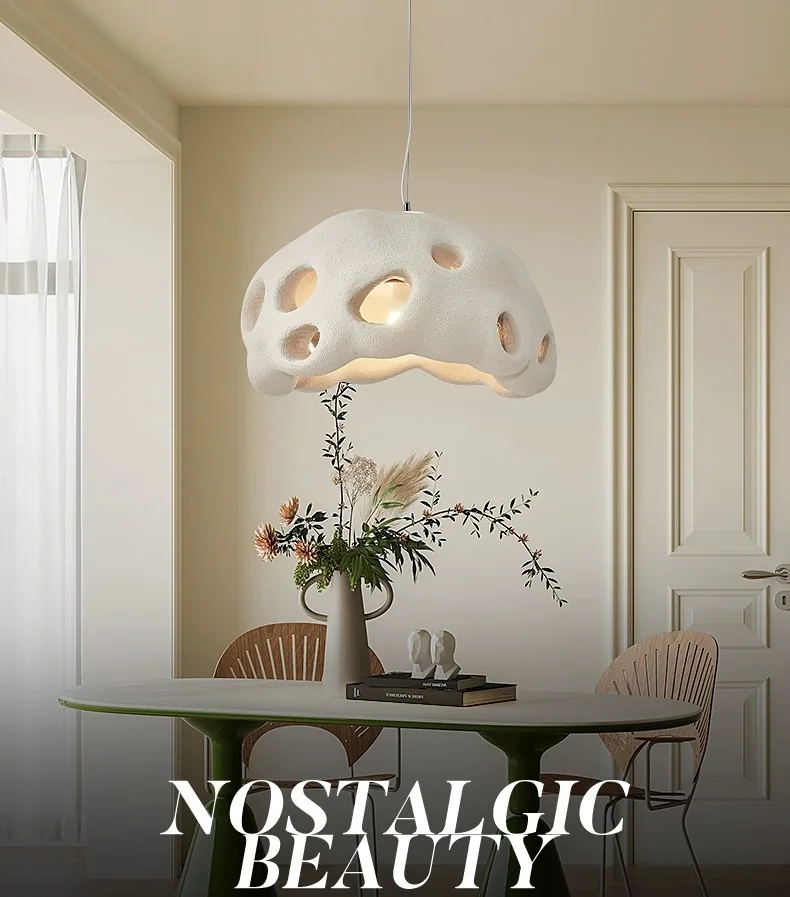 Wabi-Sabi Resin Chandelier — Living Room & Dining Room — view 6