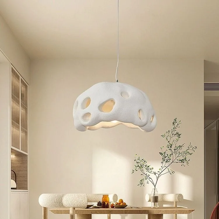 Wabi-Sabi Resin Chandelier — Living Room & Dining Room — view 2