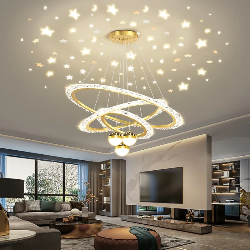 Modern Minimalist Chandelier — Living Room, Bedroom & Dining Room — view 1