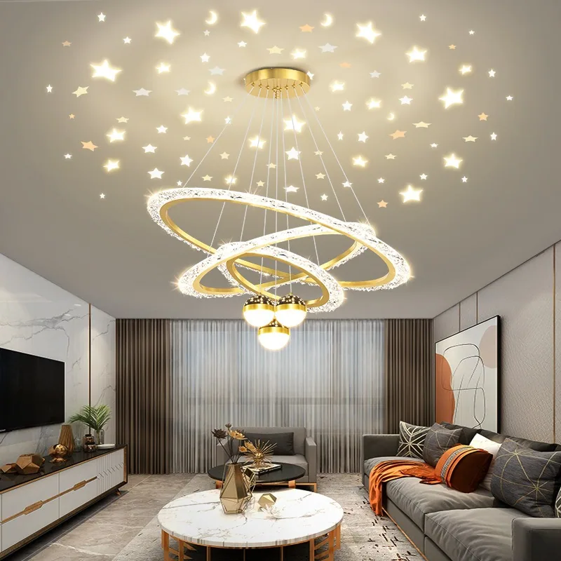 Modern Minimalist Chandelier — Living Room, Bedroom & Dining Room — view 2