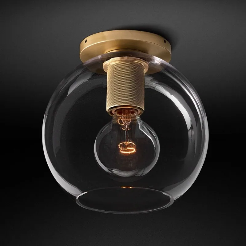 Minimalist Glass Ceiling Light — Stairwell, Walkway & Corridor — view 3