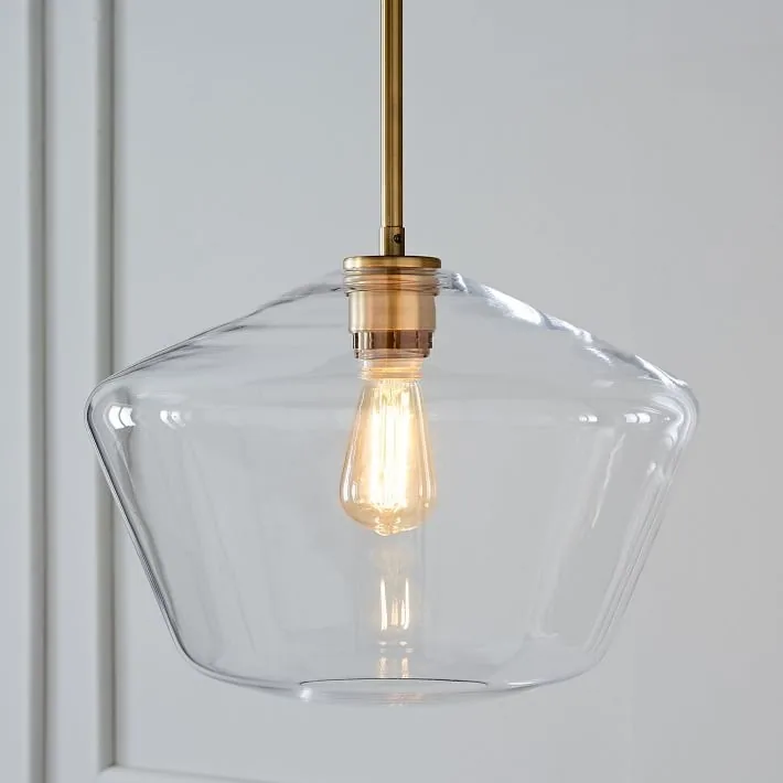 Modern Minimalist Glass Three-Head Chandelier — Living Room, Bedroom & Dining Room — view 7