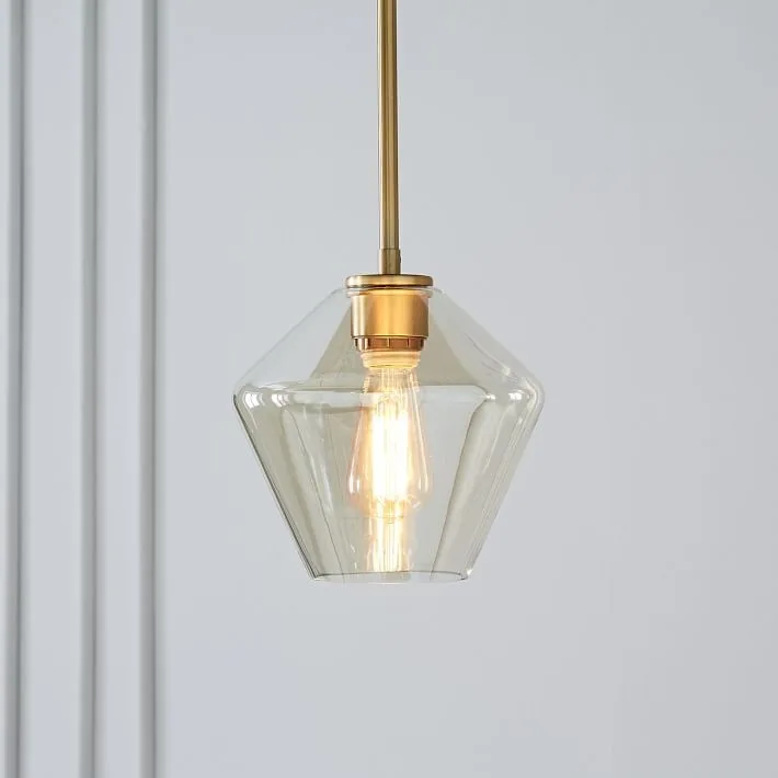 Modern Minimalist Glass Three-Head Chandelier — Living Room, Bedroom & Dining Room — view 8