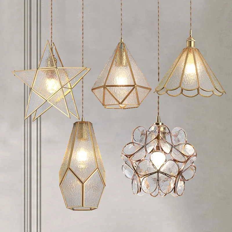 Modern Minimalist Solid Brass Chandelier — Boutique, Bedroom & Bedside — view 2