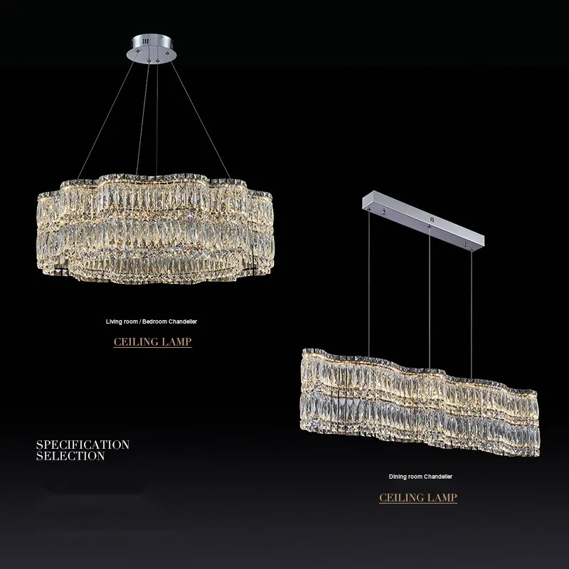 Light Luxury Crystal Chandelier — Living Room, Bedroom & Dining Room — view 4