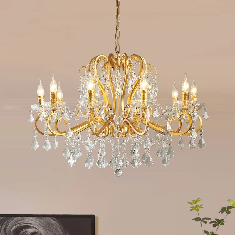 Light Luxury Crystal Chandelier — Villa, Living Room & Dining Room — view 4
