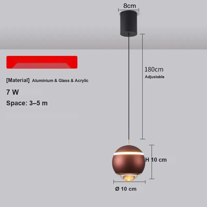 Minimalist Chandelier — Bedside, Dining Room & Bar Counter — view 9