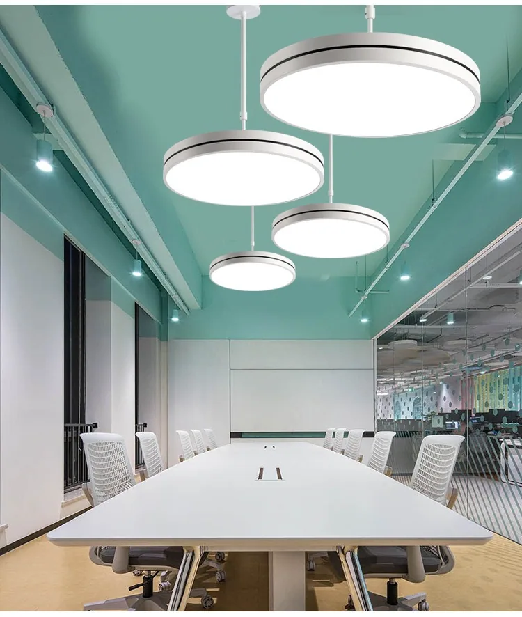 Modern Minimalist LED Round Chandelier — Dining Room — view 10