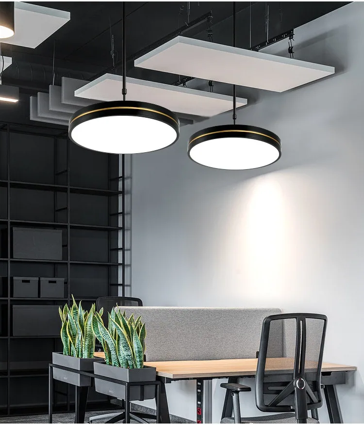 Modern Minimalist LED Round Chandelier — Dining Room — view 11