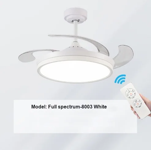Modern Minimalist Solid Brass Remote-Controlled Ceiling Fan Light — Living Room, Bedroom & Dining Room — view 4