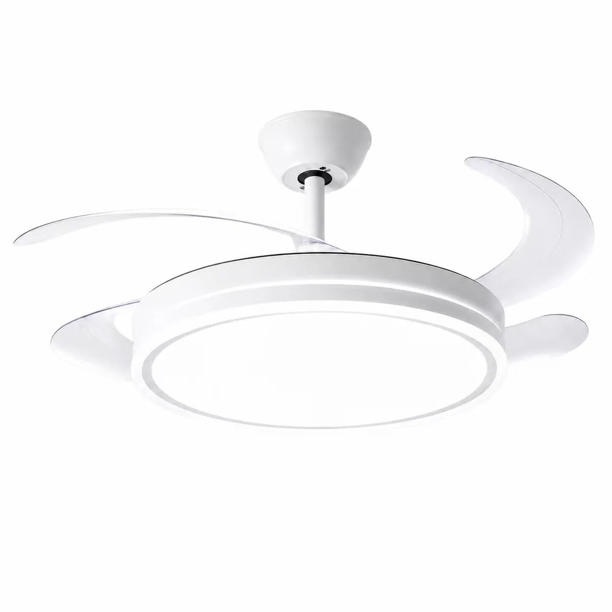 Modern Retractable Fan Ceiling Fan Light — Living Room, Bedroom & Dining Room (Model SJ-1107) — view 4