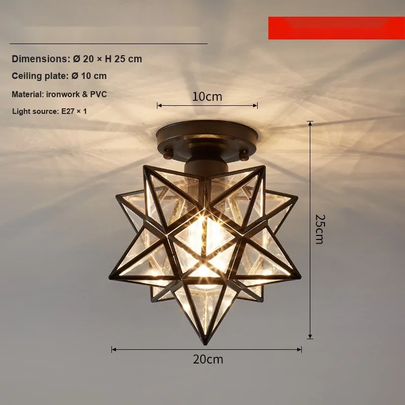 French Ceiling Light — Bedroom, Walkway & Corridor — view 9
